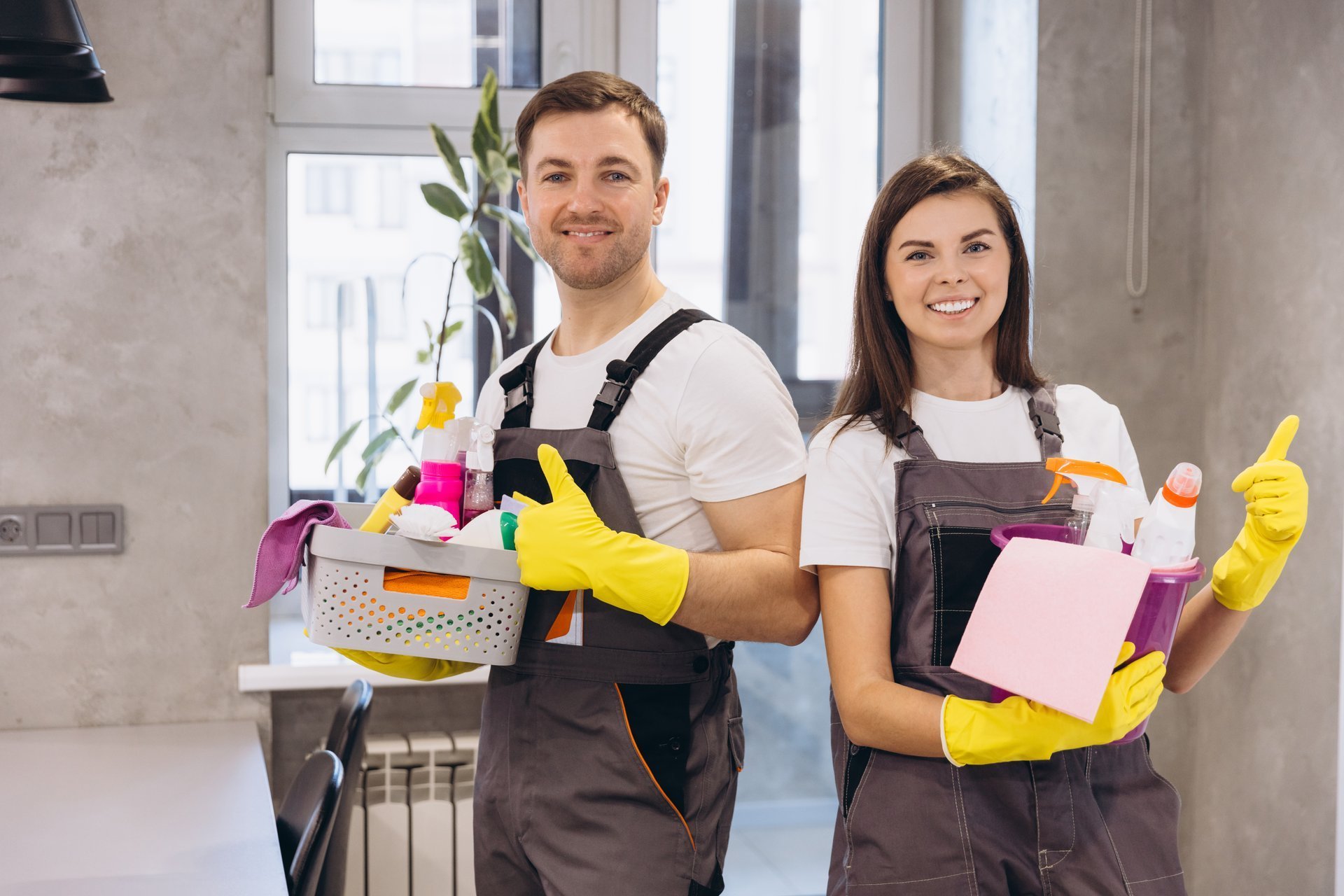 Professional cleaners ready to help